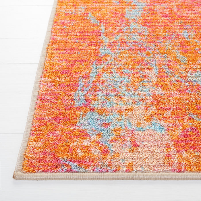 Orren Ellis Migneco Abstract Orange Area Rug & Reviews Wayfair
